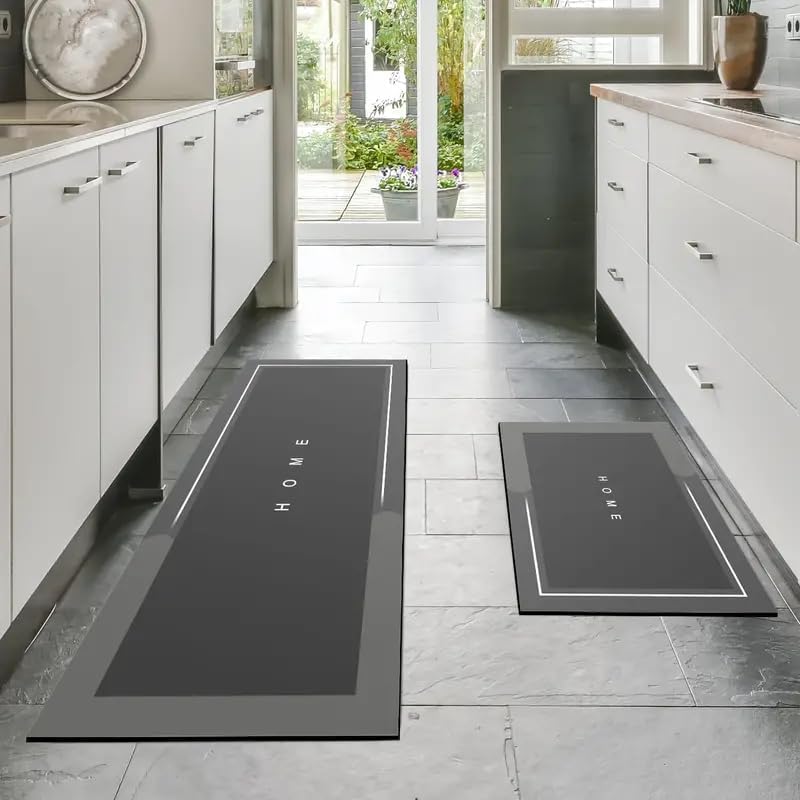2-Pc Square Mats Set for Kitchen - Non-Slip, Comfort Cushioned