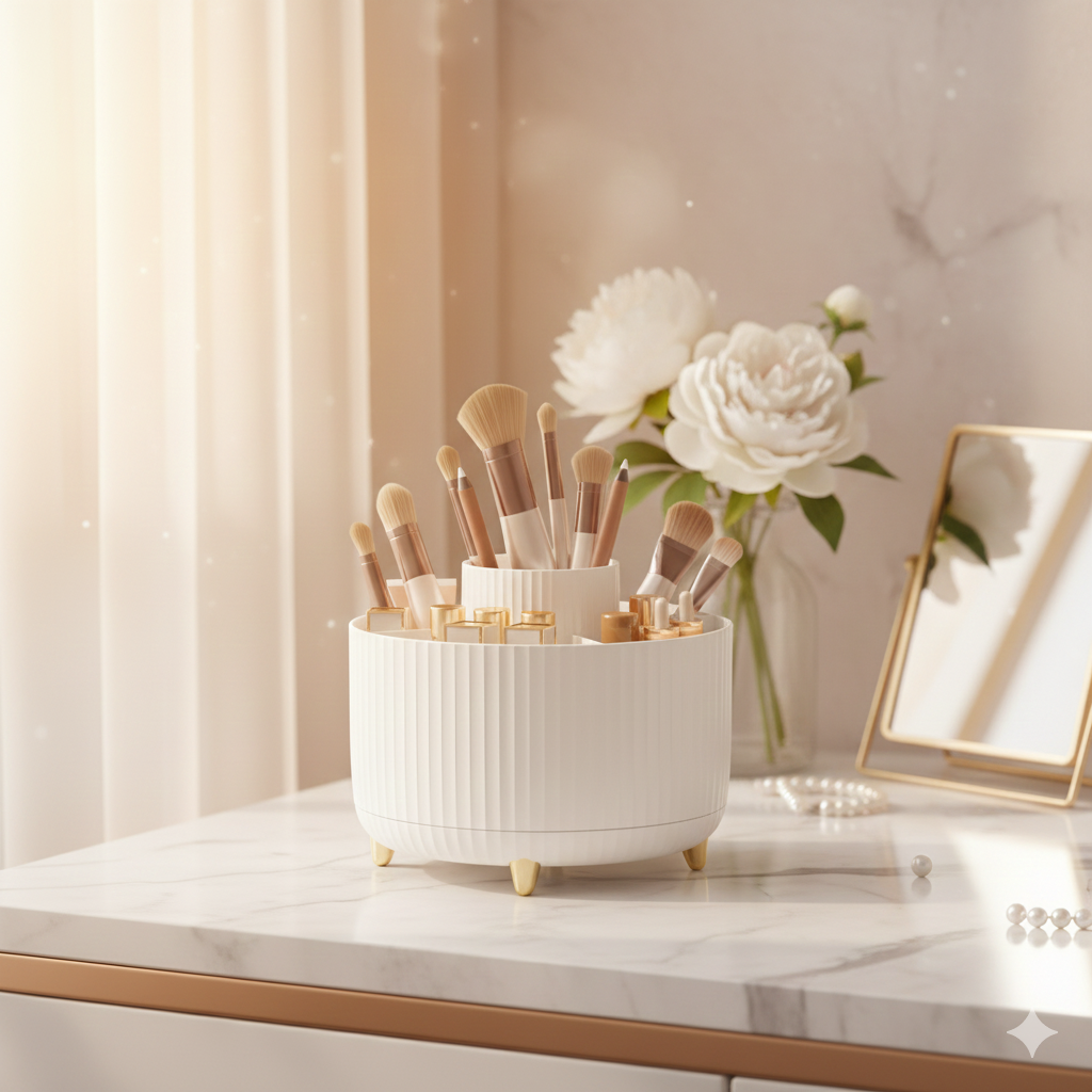 360 Rotating Makeup Brush Set