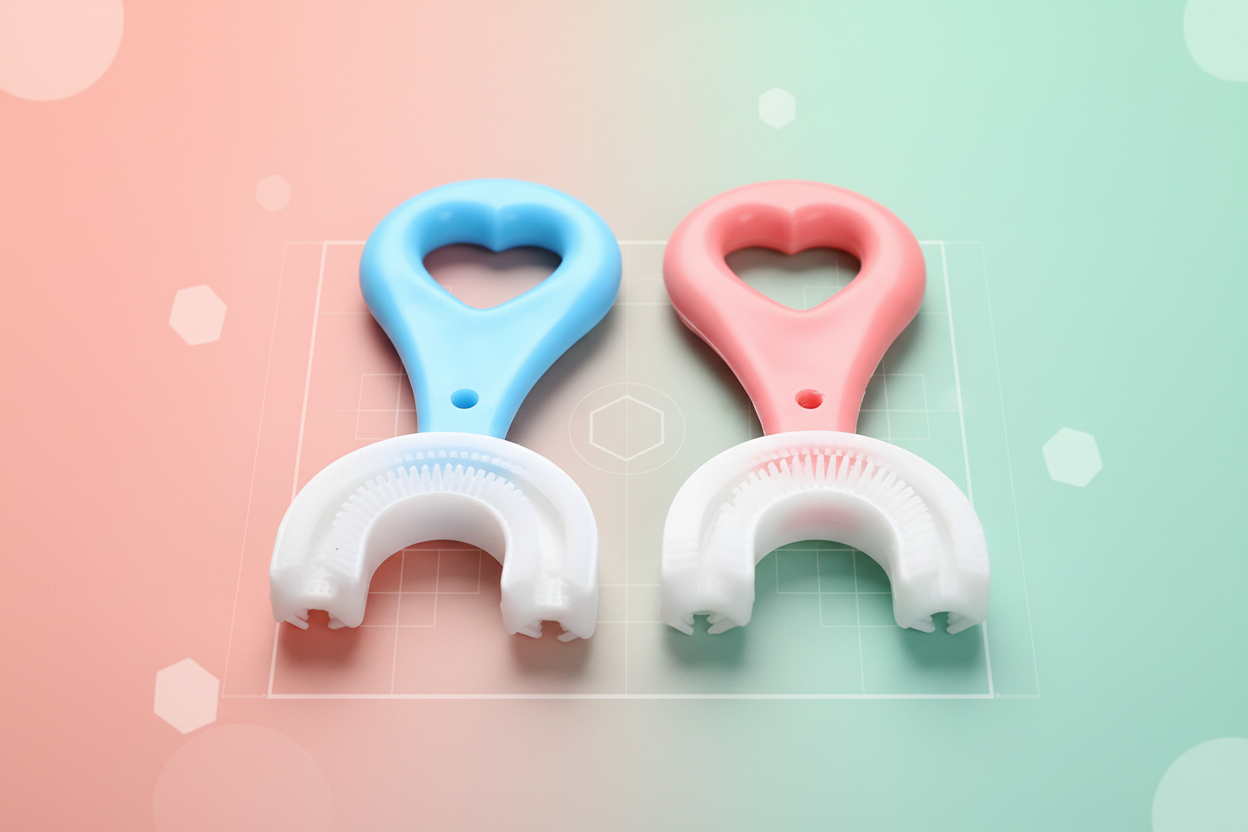 U-Shaped Baby Toothbrush 2-Pack - Baby Oral Care Set