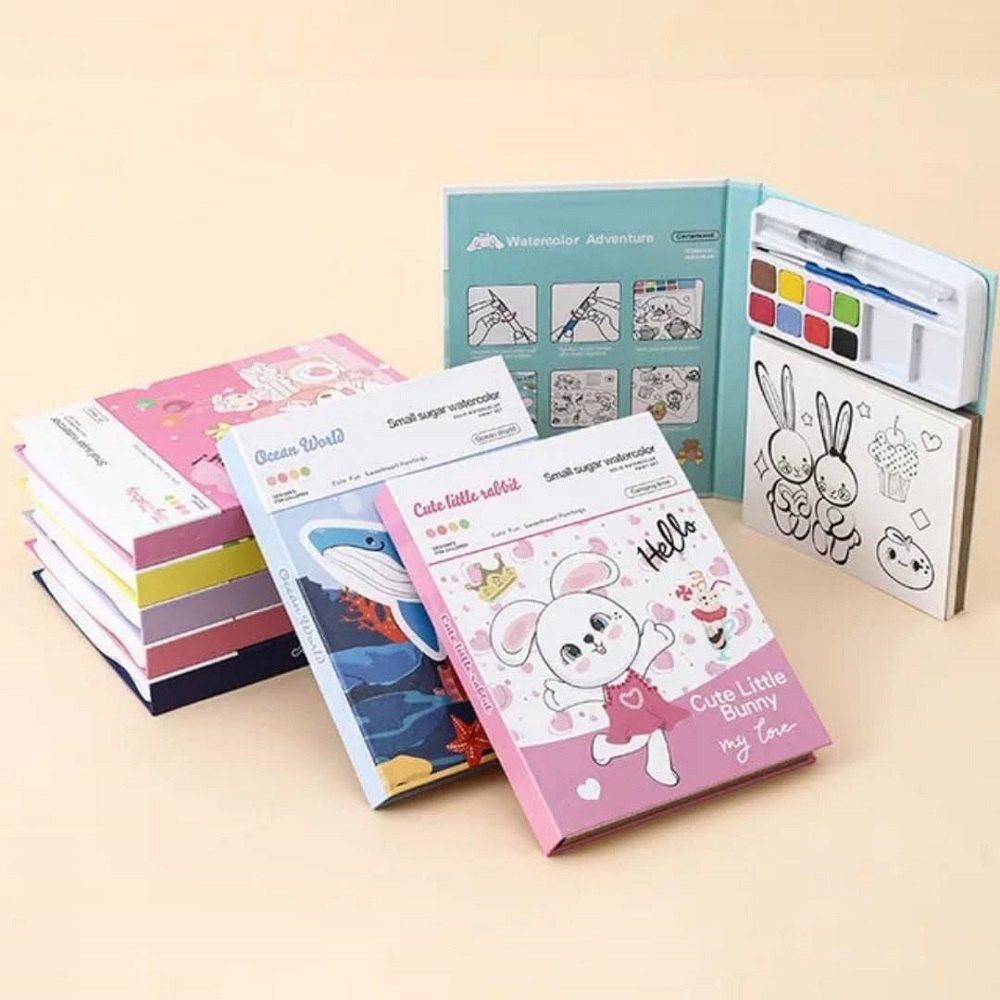 CUTE LITTLE BUNNY WATERCOLOR BOOK