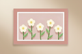 Flower Design Square Bathroom Mat