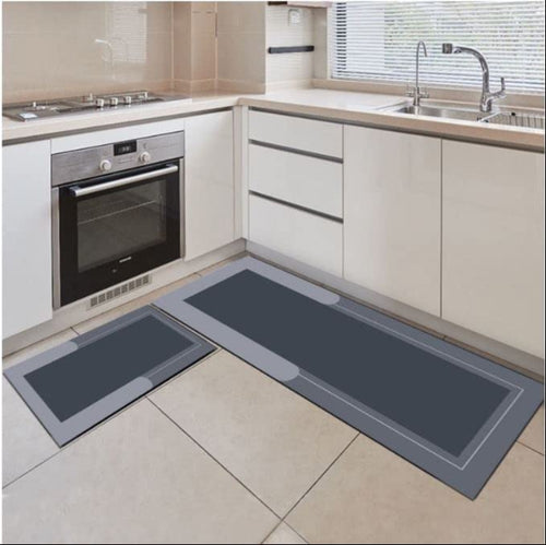 2-Pc Square Mats Set for Kitchen - Non-Slip, Comfort Cushioned